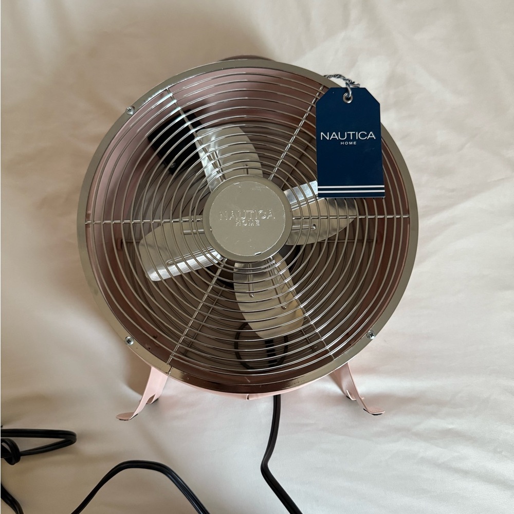 Nautica Metallic Pink Table Fan